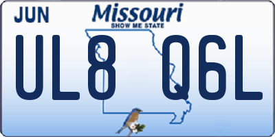 MO license plate UL8Q6L
