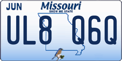 MO license plate UL8Q6Q