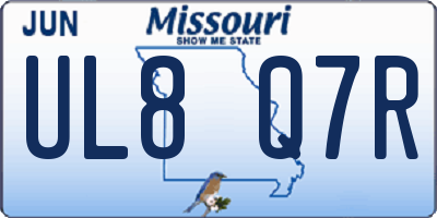 MO license plate UL8Q7R
