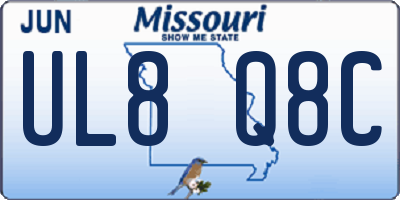 MO license plate UL8Q8C