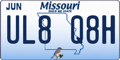 MO license plate UL8Q8H