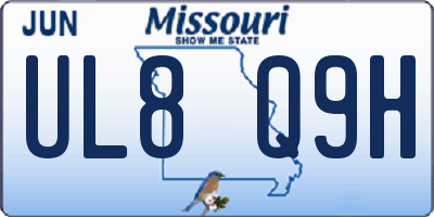 MO license plate UL8Q9H