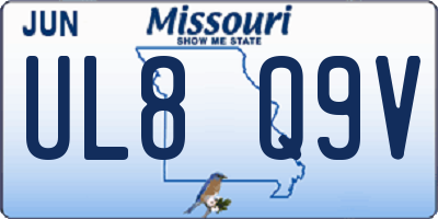 MO license plate UL8Q9V