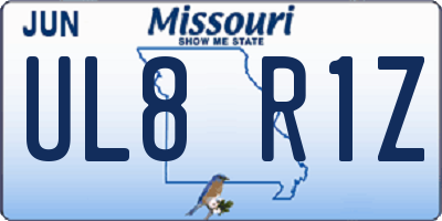 MO license plate UL8R1Z