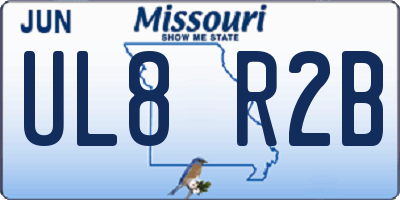 MO license plate UL8R2B