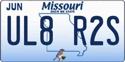 MO license plate UL8R2S