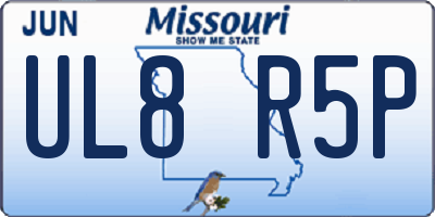 MO license plate UL8R5P