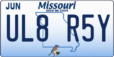 MO license plate UL8R5Y