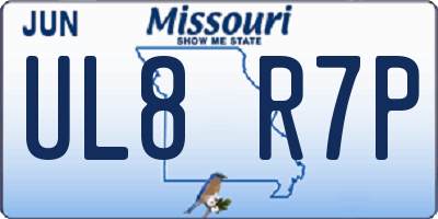MO license plate UL8R7P