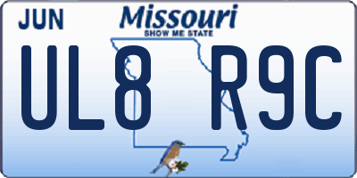 MO license plate UL8R9C