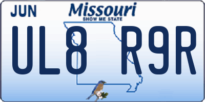 MO license plate UL8R9R