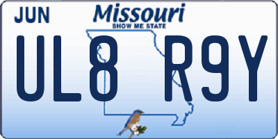 MO license plate UL8R9Y