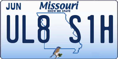 MO license plate UL8S1H