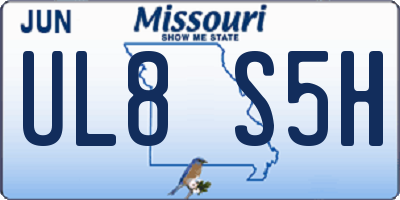 MO license plate UL8S5H