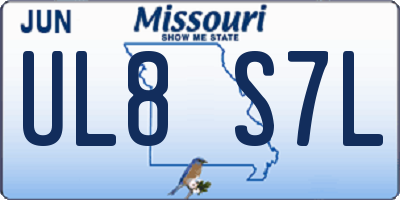 MO license plate UL8S7L