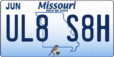 MO license plate UL8S8H