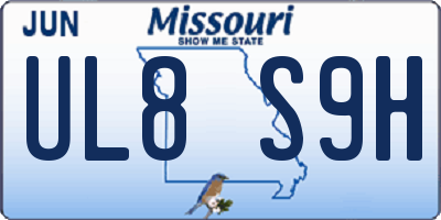 MO license plate UL8S9H