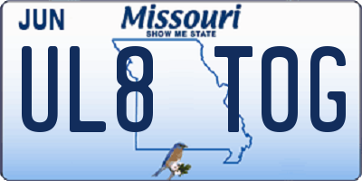 MO license plate UL8T0G