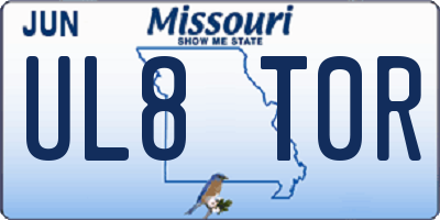 MO license plate UL8T0R