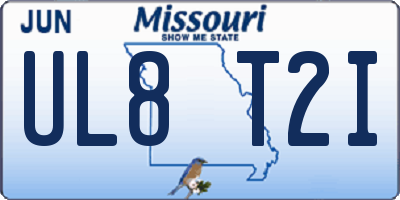 MO license plate UL8T2I