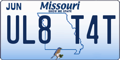 MO license plate UL8T4T