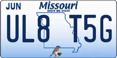 MO license plate UL8T5G