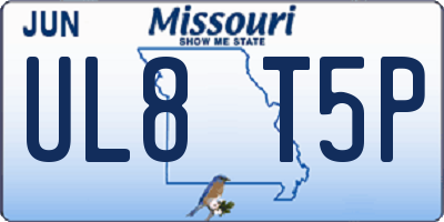 MO license plate UL8T5P