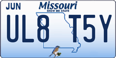 MO license plate UL8T5Y