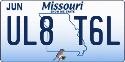 MO license plate UL8T6L