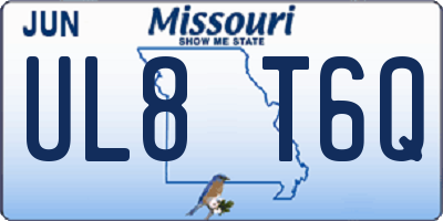 MO license plate UL8T6Q