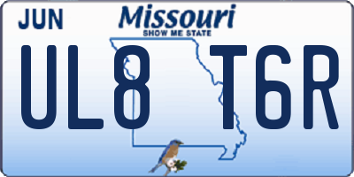 MO license plate UL8T6R