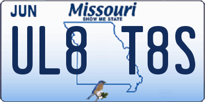 MO license plate UL8T8S