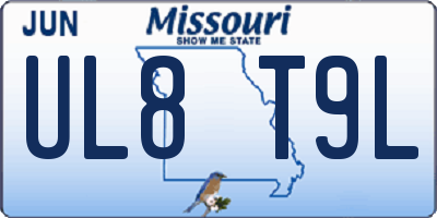 MO license plate UL8T9L