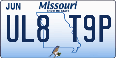 MO license plate UL8T9P