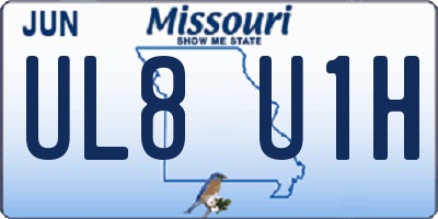 MO license plate UL8U1H