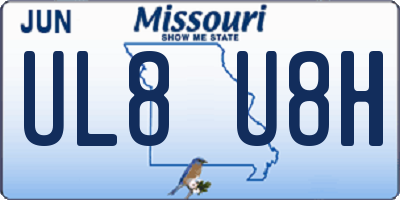 MO license plate UL8U8H