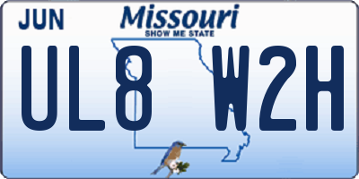 MO license plate UL8W2H