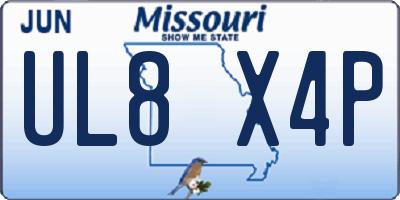 MO license plate UL8X4P