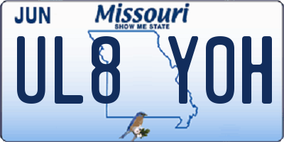 MO license plate UL8Y0H