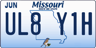 MO license plate UL8Y1H