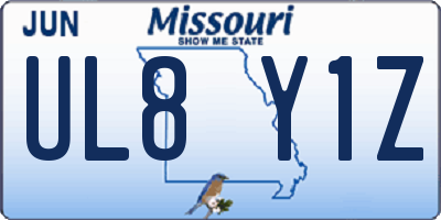 MO license plate UL8Y1Z
