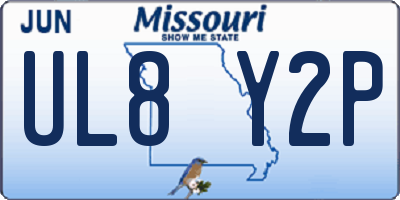MO license plate UL8Y2P