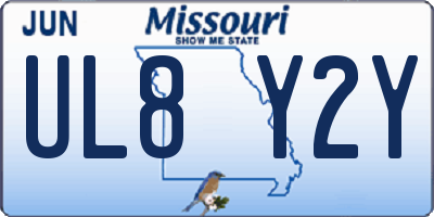 MO license plate UL8Y2Y