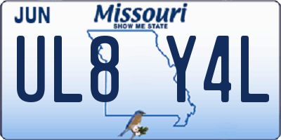MO license plate UL8Y4L