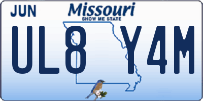 MO license plate UL8Y4M
