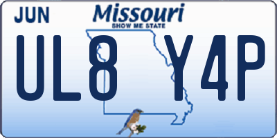 MO license plate UL8Y4P