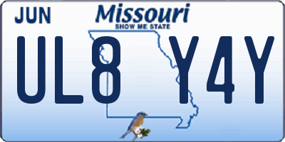 MO license plate UL8Y4Y