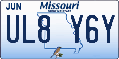 MO license plate UL8Y6Y