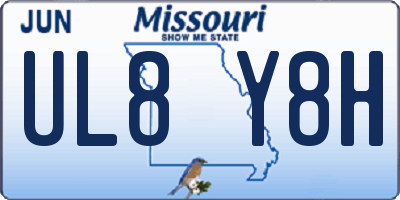 MO license plate UL8Y8H