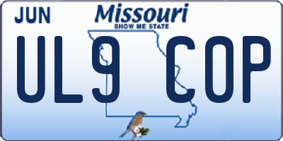 MO license plate UL9C0P
